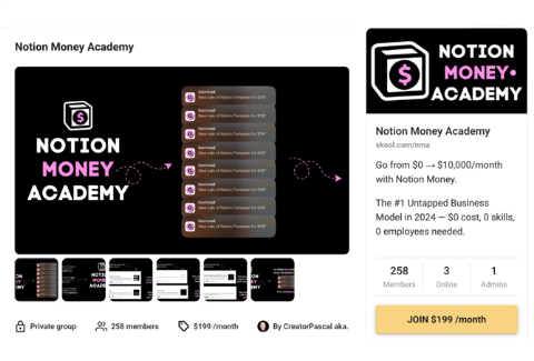 Creator Pascal – Notion Money Academy